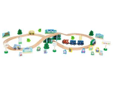 Houten treinset Peppa Pig