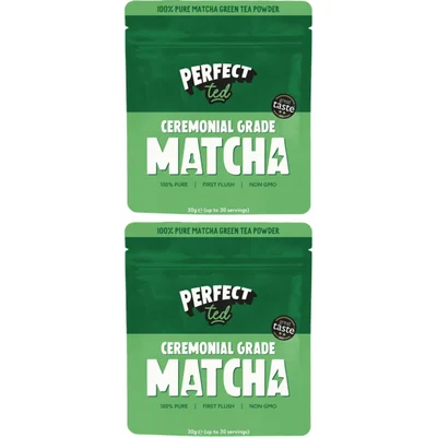Perfect Ted Ceremonial grade matcha powder 2-pack