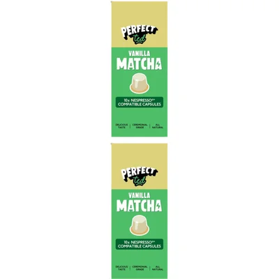 Perfect Ted Matcha vanille capsules 2-pack