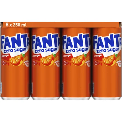 Fanta Orange zero sugar 8-pack
