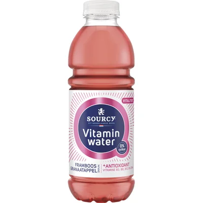 Sourcy Vitaminwater framboos granaatappel