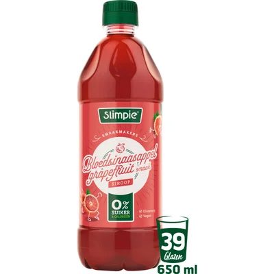 Slimpie Bloedsinaasappel grapefruit siroop 0%
