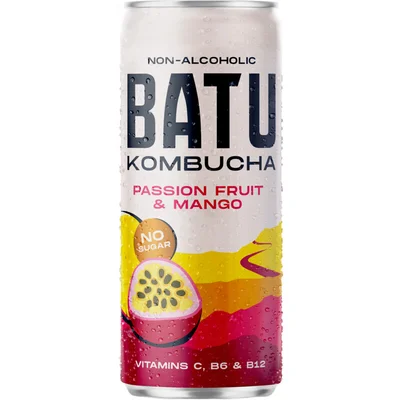 Batu Kombucha passion fruit & mango