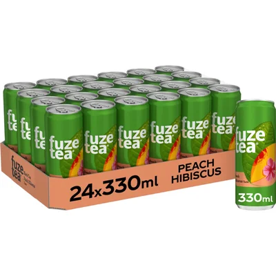 Fuze Tea Black tea peach hibiscus 24-pack