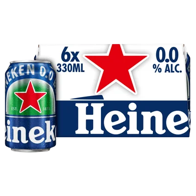 Heineken Premium pilsener 0.0 6-pack