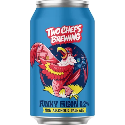 Two Chefs Brewing Funky falcon 0.2% non alcoholic pale ale