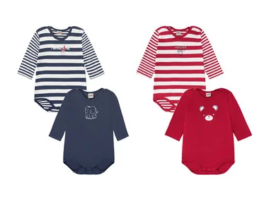 KANZ Baby romper, 2 stuks, met kruisknopen