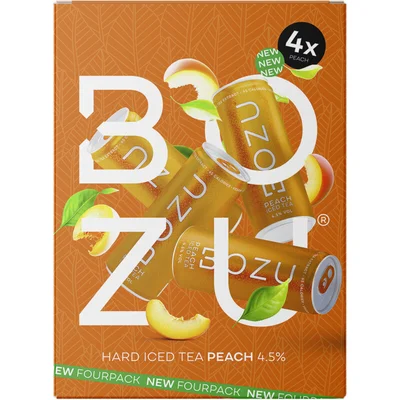 Bozu Hard iced tea peach 4-pack