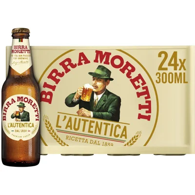 Birra Moretti L'autentica bier krat