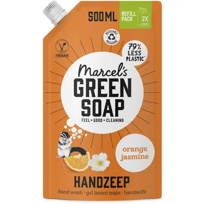 Marcel's Green Soap Handzeep orange & jasmin navulling