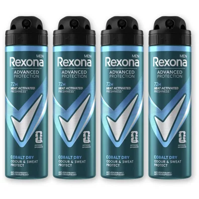 Rexona Men cobalt dry anti-transpirant 4-pack