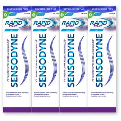 Sensodyne Rapid relief dagelijkse tandpasta 4-pack
