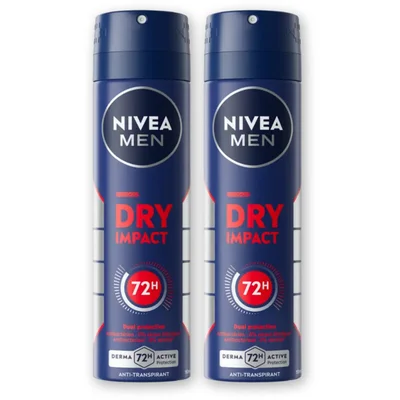 NIVEA Men dry impact deodorant spray 2-pack