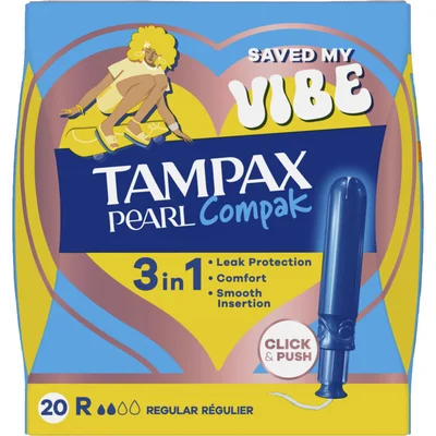 Tampax Tampons compak pearl regular