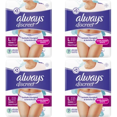 Always Discreet broekjes normal maat L 4-pack