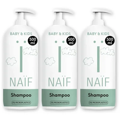 Naïf Baby & kids nourishing shampoo 3-pack