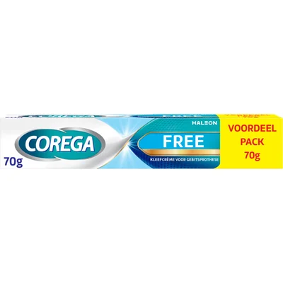 Corega Free kleefcrème gebitsprothese voordeel