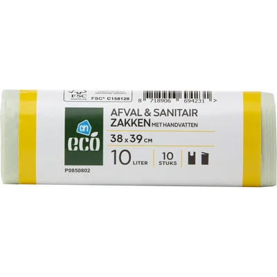 AH Eco Afval en sanitairzakken 10 liter