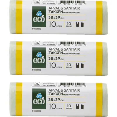 AH Eco Afval en sanitairzakken 10 liter 4-pack