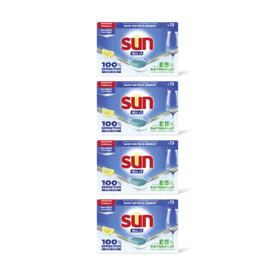 Sun All-in-one citroen vaatwastab 4-pack