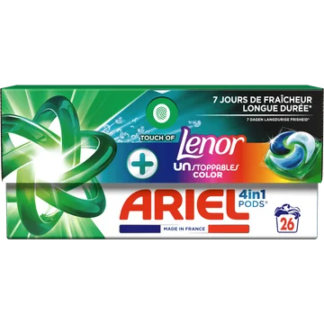 Ariel 4-in-1 pods+ unstoppables wascapsules