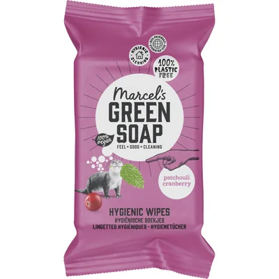 Marcel's Green Soap Hygienische doekjes patchouli&cranberry