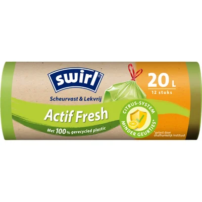 Swirl Vuilniszakken met actif fresh 20 liter