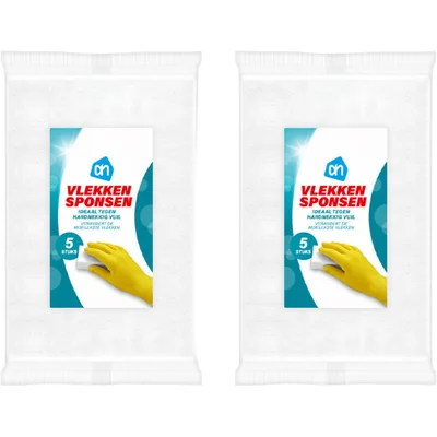 AH Vlekkenspons wit 2-pack