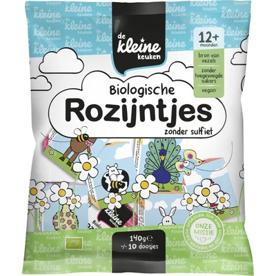 De Kleine Keuken Biologische rozijntjes 12m+