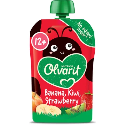 Olvarit Knijpfruit banana, kiwi, strwaberry 12m+