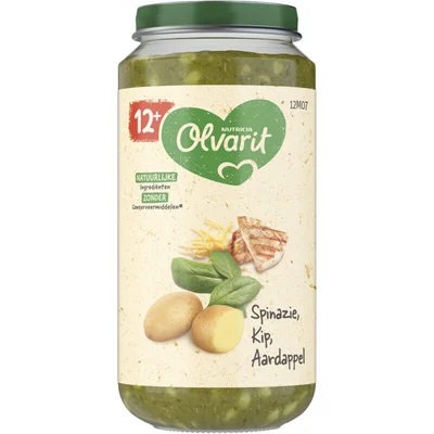 Olvarit Spinazie kip aardappel 12m+