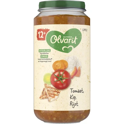 Olvarit Tomaat kip rijst 12m+