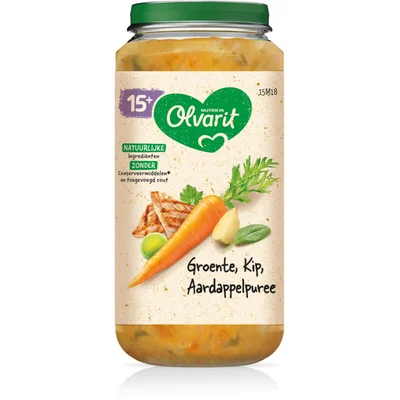 Olvarit Groente kip aardappelpuree 15m+