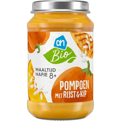AH Biologisch Maaltijdhapje pompoen rijst & kip 8+