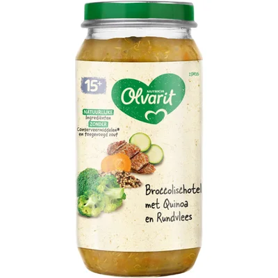 Olvarit Broccolischotel quinoa rundvlees 15m+