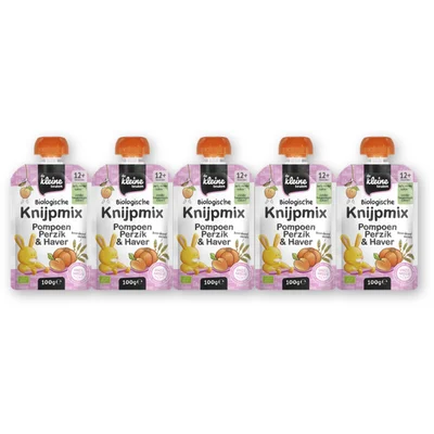 De Kleine Keuken Knijpmix Pompoen & perzik 12m+ 1 5-pack