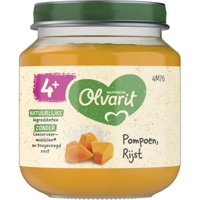 Olvarit Pompoen rijst 4m+