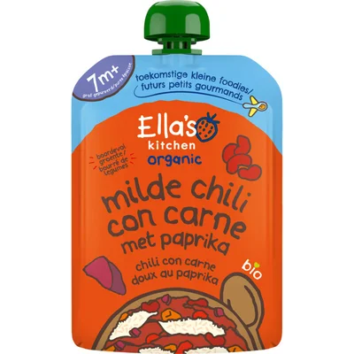 Ella's kitchen Milde chili con carne met paprika 7m+