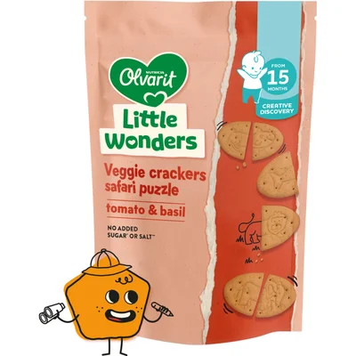 Olvarit Puzzel crackers tomaat basilicum 15m+