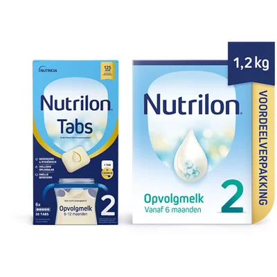 Nutrilon Tabs 2 + Opvolgmelk 2 pakket.