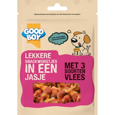 Good boy Lekkere snackworstjes in een jasje