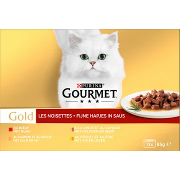 Gourmet Gold fijne hapjes met rund kalkoen zalm