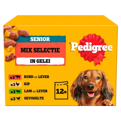 Pedigree Senior maaltijdzakjes in gelei multipack
