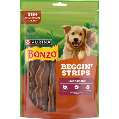 Bonzo Beggin' strips baconsmaak hondensnack