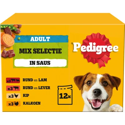 Pedigree Adult mix selectie met groenten in saus