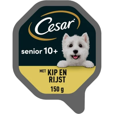 Cesar Senior met malse kip en rijst