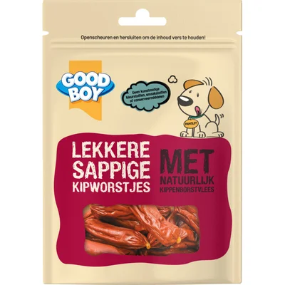 Good boy Lekkere sappige kipworstjes