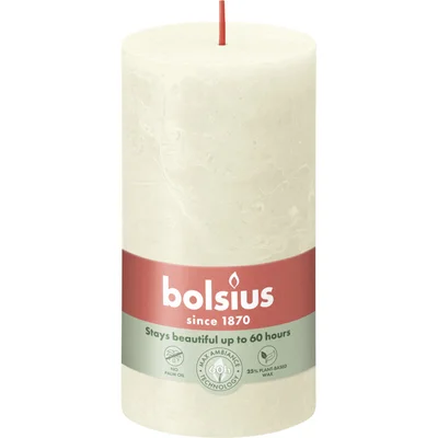 Bolsius Rustieke kaars ivoor 13cm