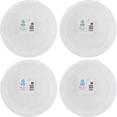 AH Bord rond wit bagasse 260mm 4-pack