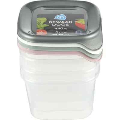 AH Bewaardoos 0.45 liter vierkant